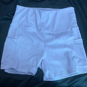 lilac biker shorts!